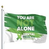 Mental's health's awareness month Flags Outdoor Flag 3x5 Mental's health's awareness Flags Outdoor Banner for Beachs 3x5 Ft, Retirement Gifts for Men