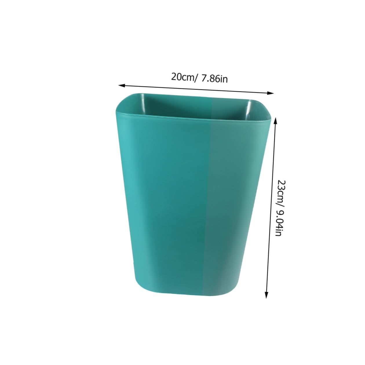 NUOBESTY 3pcs Blue Small Outdoor Trash Can Set Square Open Top Waste Bins for Office Bedroom Bathroom Storage and Organization