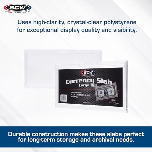 BCW Deluxe Large Bill Slab para billetes - 10 piezas miniatura 2