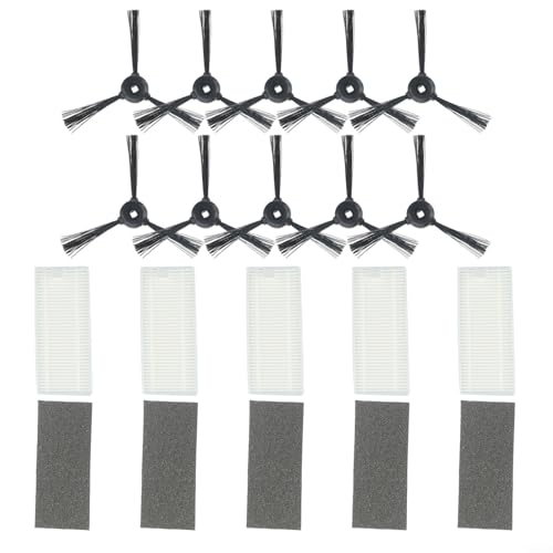 Opatiny Filtro y cepillo lateral de repuesto para aspiradoras robóticas M200, M201, M501 y T700, 4 filtros y 4 cepillos laterales