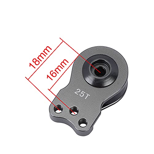 Djx Aluminum 25T Servo Saver 3 Holes Adjustable Hi-Torque Servo Horn For 1/8 1/10 Remote Control Car Boat (Titanium) #TOP2