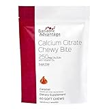 Bariatric Advantage Calcium Citrate Chewy Bites 250 mg with Vitamin D3 - Chewable Supplement for Bariatric Surgery Patients - Sugar-Free Calcium Chews - Caramel Flavor - 60 Count