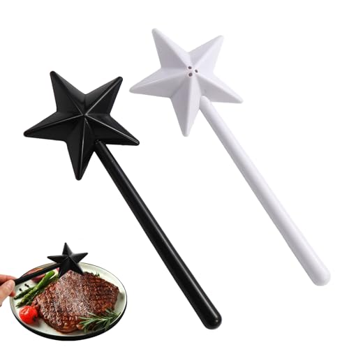 NYVOR 2 Pièces Salières et Poivrières, Baguette Magique Avec Trous Rechargeable Shaker Magique, Salieres et Poivrieres Originales, Convient Aux Cuisines et...