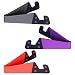 Honsky Cell Phone Tablet Stand,3 Packs Universal Foldable Pocket-sized Plastic V Smartphone CellPhone Desk Holder Mount, Compatible With iPad Mini, iPhone, Samsung Android Device Grey, Purple, Red