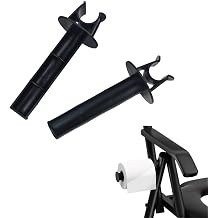 Bedside Commode Toilet Paper Holder Clip-On Roll Stand with Easy Snap-On Installation, Fits Portable Commode Chairs & Toilet Safety Frames, Essential for Elderly Bathroom Safety Black, 22mm