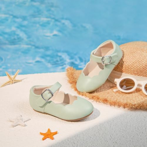 Image of Felix & Flora Toddler Flower Girl Dress Shoes - Baby Girl Ballet Mary Jane Flats for Party School Wedding