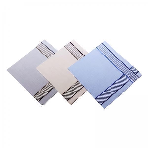 3xPocket Square Hankies Kerchief Party Grooms Durable Cotton Men Handkerchiefs Style E 3Pcs-image-24