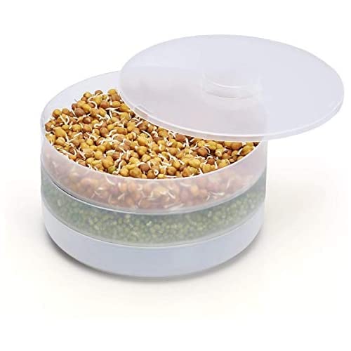 Kavya Enterprise Organic Home Making Fresh Sprouts Beans for Living Healthy Life Sprout Maker 3 Bowl Sprout Maker for Home - Transparent (SM_3)