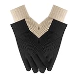 Guantes Tactiles, 2 Pares (Negro/Beige)