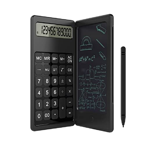 Tablet de escrita LCD calculadora dobrável e placa de grafite, quadro de desenho eletrônico para pin