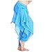 MUNAFIE Belly Dance Harem Pants Tribal Arabic Halloween Pants with Gold Trim US0-14 Sky Blue