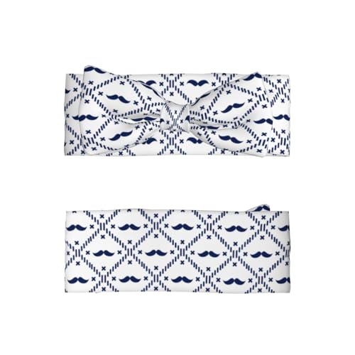 Hipster Mustache Baby Girl Bows Headbands Baby Girls Newborn Headbands Infant Toddlers 0-6 Months2