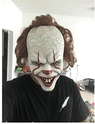 Yichener Stephen King's It Mask Pennywise Horror Clown Joker Mask Clown Mask Halloween Cosplay Costume Props