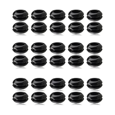 Airlock Grommet,Fermenter Lid Grommet Silicone Grommets for Jars,Homebrewing, Straws, Airlock, Beer, Mead, Wine, Silicone Bucket Fermenter Lids, 5/8 Inch OD and 3/8 Inch ID (Black) Cover
