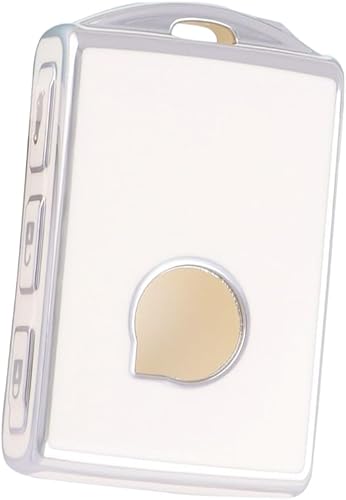 HIBEYO Funda de TPU para Volvo XC40 XC60 XC90 S90 S60 V60 V90 2019-2023 Accesorios - Funda protectora de llave inteligente - Blanco