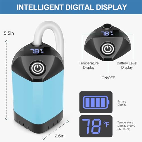 Ducha portátil para camping con batería de 7800 mAh miniatura 5