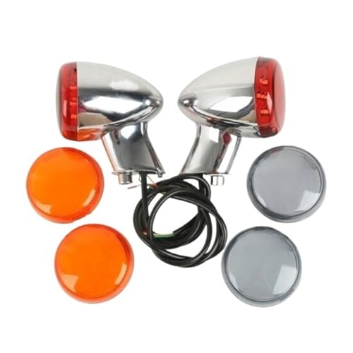 Clignotant ambre de moto robuste en finition chrome pour XL 1200