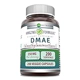Amazing Formulas DMAE Supplement | 250 Mg | Veggie Capsules | Non-GMO | Gluten-Free | Made in USA (1 Pack, 200 Count)