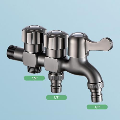 Grifo de lavadora de 3 vías ideal para conectar lavadora e inodoro a la vez 3
