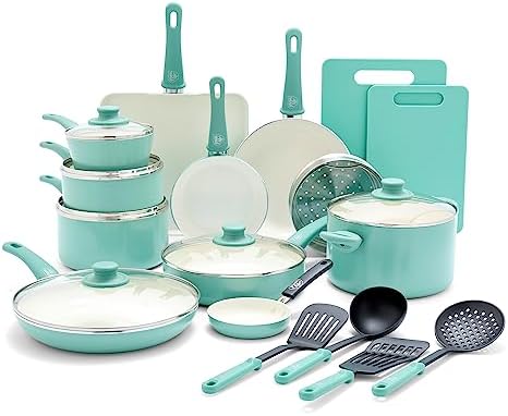 GreenLife Soft Grip Batterie de Cuisine 16 Pièces Céramique GreenLife Soft Grip Batterie de Cuisine 16 Pièces Céramique