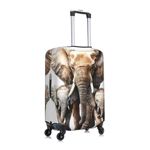 African Elephant Elastic Travel Luggage Cover, Washable Spandex Suitcase Protector, Anti-Scratch Fits 18-32 Inch3