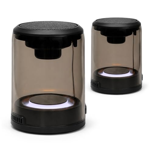 Bluetoothスピーカー 2台セット ステレオ TWS マグネット 壁掛け「DUO SPACE」【部屋が音に包まれる空間ステレオ体験】 2個セット 小型 ポータブル 防水 LEDライト 充電式 AUX対応