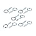 Aexit 19mm Inner Home Hardware Dia 70mm Length Zinc Plated Self-Tapping Eye Screw Hook 10pcs Model:66as589qo220
