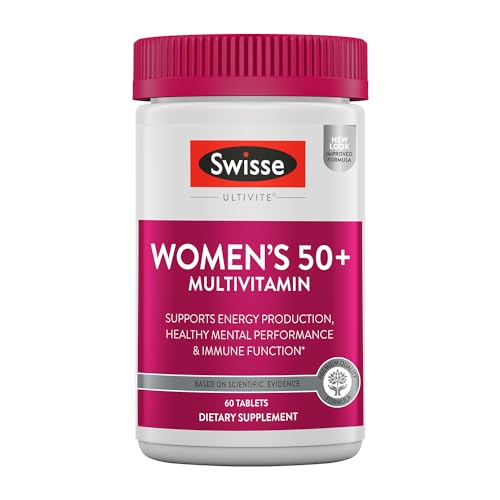 Image of Swisse Daily Multivitamin for Women 50 and Over | 41 Vitamins, Antioxidants and Minerals + Adaptogens | Energy, Stress & Immune Support | Womens 50+ Multivitamins Supplement | 60 Tablets