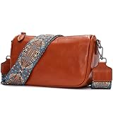 Leather Purse Crossbody Bag for Women: Genuine Leather Boho Purses for Women Trendy - Small Shoulder Cross Body Bag (01 Brown)
