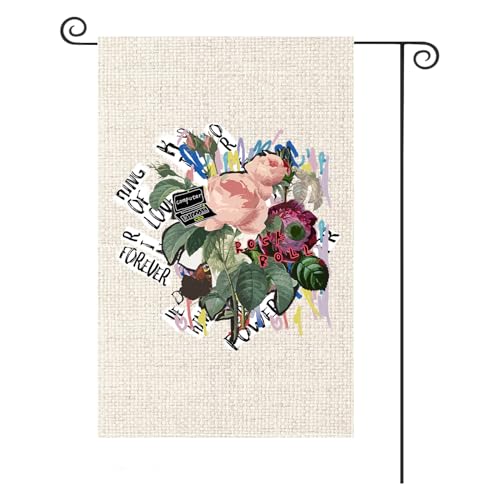 Image of Double Sided Garden Flag Forever Loved Suitable For Outdoor Courtyards Seasonal Yard Decorative 12" X 18"