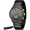 Stylish Stainless Steel Chronograph Watches for Men with a Hefty, Solid-Build Feel Waterproof Quartz Mens Watches with Auto Date & Second Subdials, Refined Gifts for Men, Boyfriend, Husband, Dad