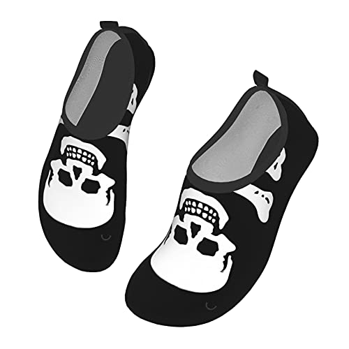 zhung ree Mens Water Shoes Women Aqua Socks Quick-Dry Beach Surf Swim Shoe Barefoot Boat Yoga Sneakers Pirate Skull