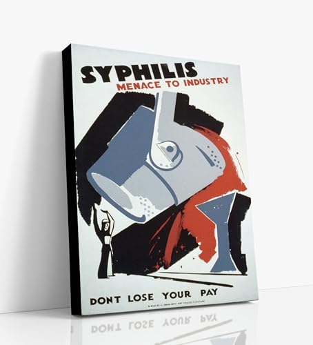 Health & Safety Canvas - Syphilis a Menace to Industry - 8" x 10" Canvas