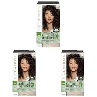 Clairol Natural Instincts Semi-Permanant Hair Colour, 4 Dark Brown, Ammonia Free, Natural Hair Colour (Pack of 3)
