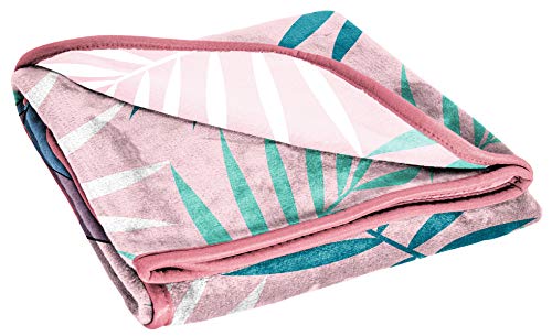 Image of Jay Franco Plush Throw Blanket - 46 inch x 60 inch Inches Kids Hero Soft & Cozy Fleece Throw for Bedroom & Couch Decor, Official Licensed Product, Pink - Lilo & Stitch