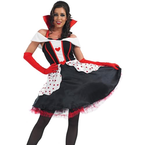 Fun Shack Queen of Hearts Costume Women, Heart Book Character Fancy Dress Costumes for Adults, Halloween Costumes Adult Women