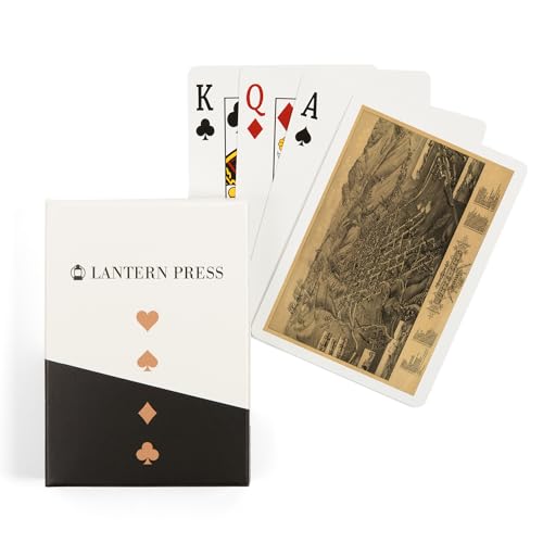 Lantern Press Butte, MT Mapa Panorámico 1884
