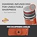 The Innovative Knife Sharpener - Patented Multi-Angle Premium Rolling Knife Sharpener with Extra Replacement Head for Chef's, Fruit, and All Steel Knives (Brown)