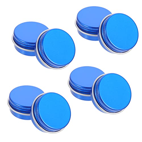 ARTSEWPLY 10 Piezas tarro de almacenamiento de velas candelabro sujetavelas vela aromática tarros de cristal mecha de vela latas de tornillo multifunción latas de embalaje aluminio Blue