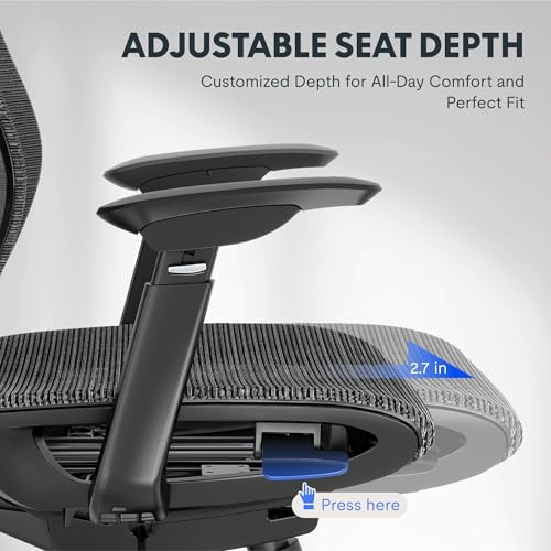 flexispot upgraded oc6 big and tall office chair heavy duty4d armrest mesh ergonomic home office chair with high backlumbar supporttilt functionand 360swivel wheelsblack