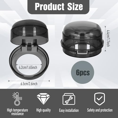 image for Ptwola 6 Pack Stove Knob Safety Covers Baby Proofing Gas Knob Cover Un