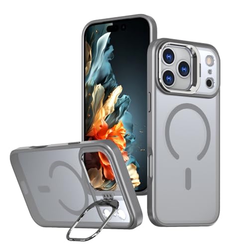 Coque magnétique iPhone 17 Pro Max anti-choc avec béquille métal