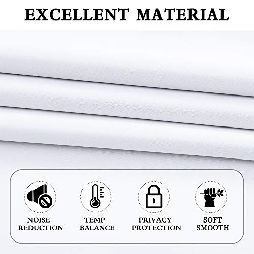 Donren Pure White Small Window Curtain Panel For Kitchen - Curtain Tiers For Nursery With Rod Pocket (30 X 24 Inch,1 Pair) #TOP1