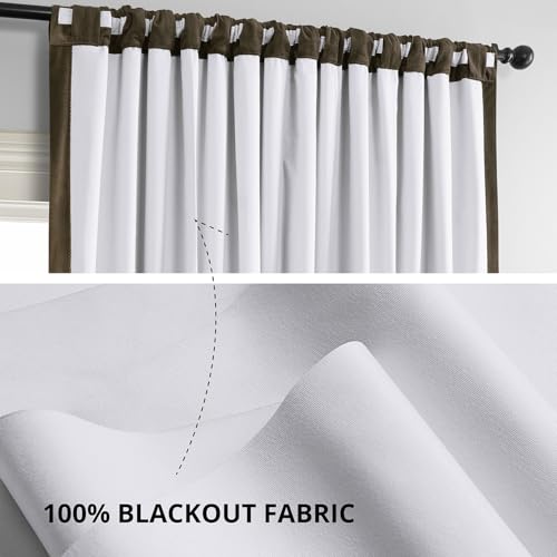 HPD Half Price Drapes Blackout Curtain Signature Velvet - Extra Wide VPCH-VET1214-108 (1 Panel), 100 X 108, Java by HPD Half Price Drapes - Image 9