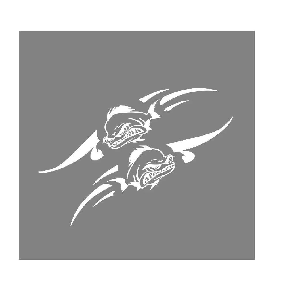 Dabhuoc Glossy White Car Steamship Fish Boat Stickers Waterproof Decals Decoration Vinyl Film Diy Decor Cover Auto Tuning Para Accessories(Glossy White)