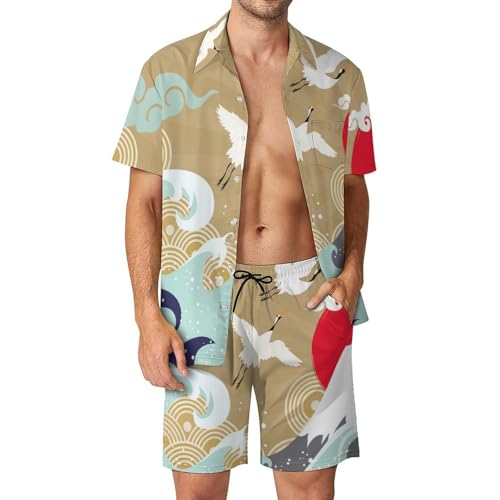 Chemise Hawaïenne Homme Anti-Chaleur Ensemble Short S