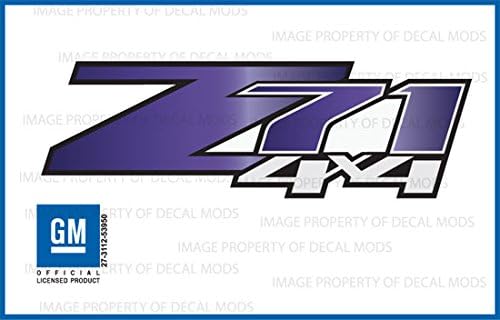 Miniatura 1 de Decal Mods Z71 - Calcomanías adhesivas de 4 x 4 pulgadas para Chevy Silverado/GMC Sierra Purple Eggplant - GREGGPLNT (2007-2013) lado de la cama