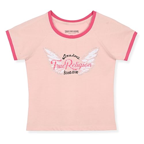 Image of True Religion Girls Jeans Shorts Set Girls Denim Short and Fashion Tee Shirt Clothing Set for Kids