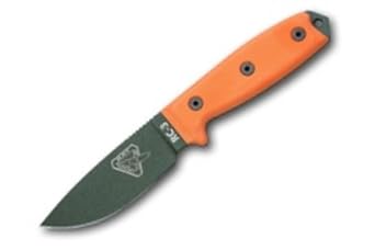 ESEE -3 Plain Edge OD Blades with Orange G10 Handles and Black Molle Sheath