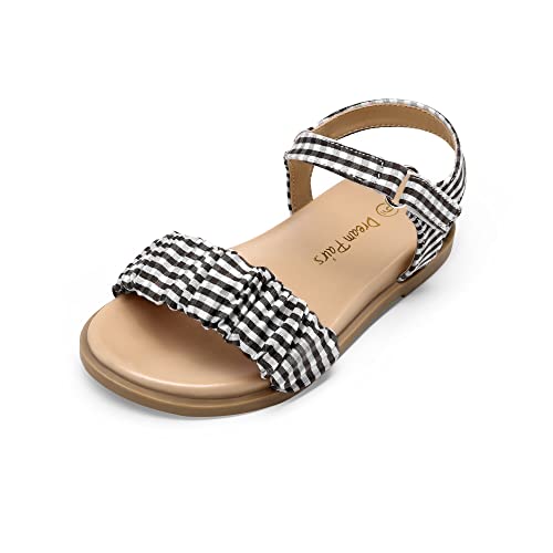 Image of DREAM PAIRS Girls Sandals Open-Toe Princess Dress Flat Sandals Summer Shoes(Toddler /Little Kid)